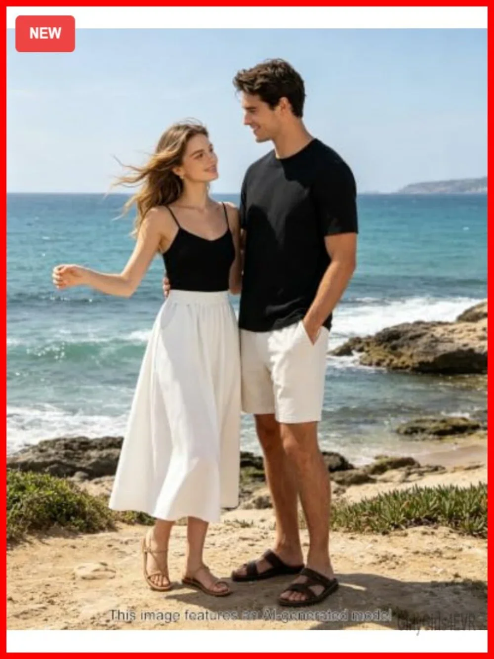 Cotton Linen Midi Flowy A-Line Skirt with Pockets High Waisted
